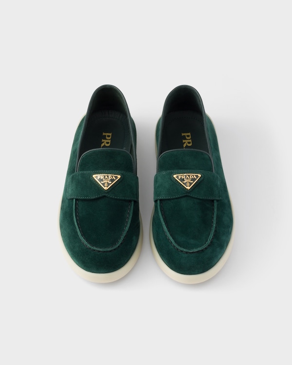 Suede leather loafers - Bottle Green Suede leather loafers - Bottle Green