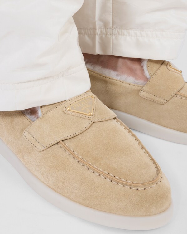 Suede and shearling loafers Suede and shearling loafers