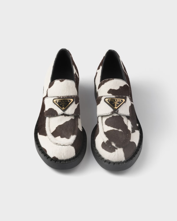 Chocolate printed leather loafers - WHITE/DARK BROWN Chocolate printed leather loafers - WHITE/DARK BROWN