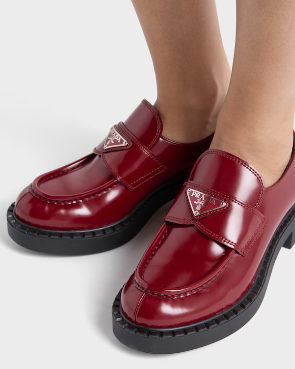 Chocolate brushed leather loafers - Ruby Red Chocolate brushed leather loafers - Ruby Red