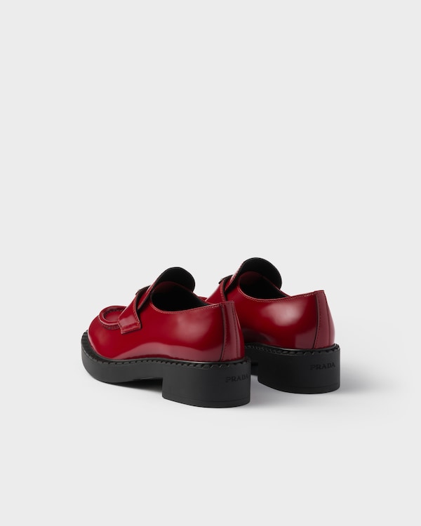 Chocolate brushed leather loafers - Ruby Red Chocolate brushed leather loafers - Ruby Red