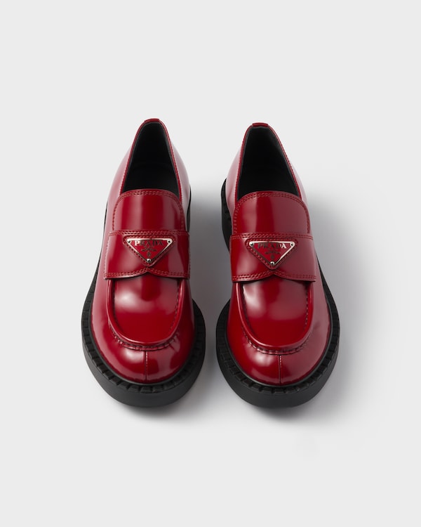 Chocolate brushed leather loafers - Ruby Red Chocolate brushed leather loafers - Ruby Red