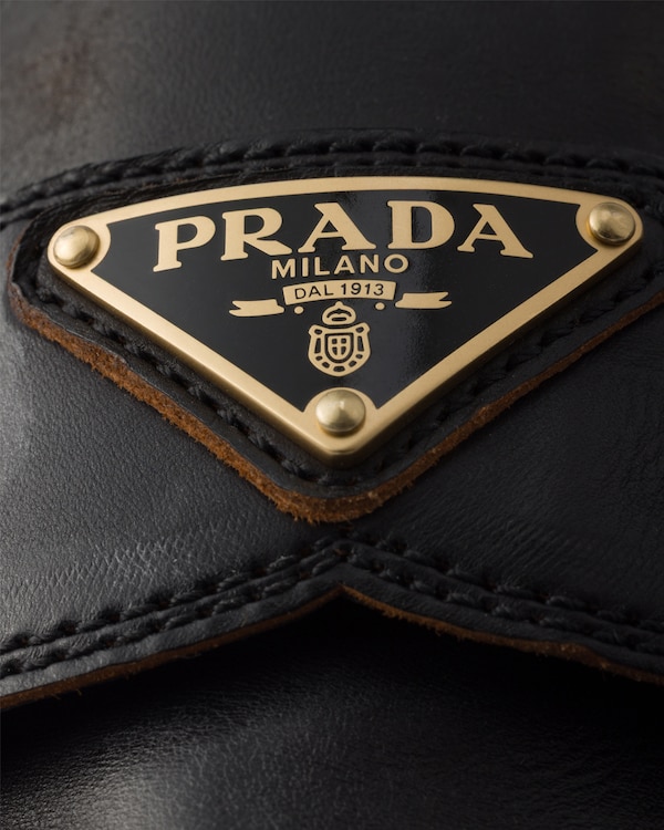 チョコレートアンティークレザー ローファー - ブラック/タン チョコレートアンティークレザー ローファー - ブラック/タン