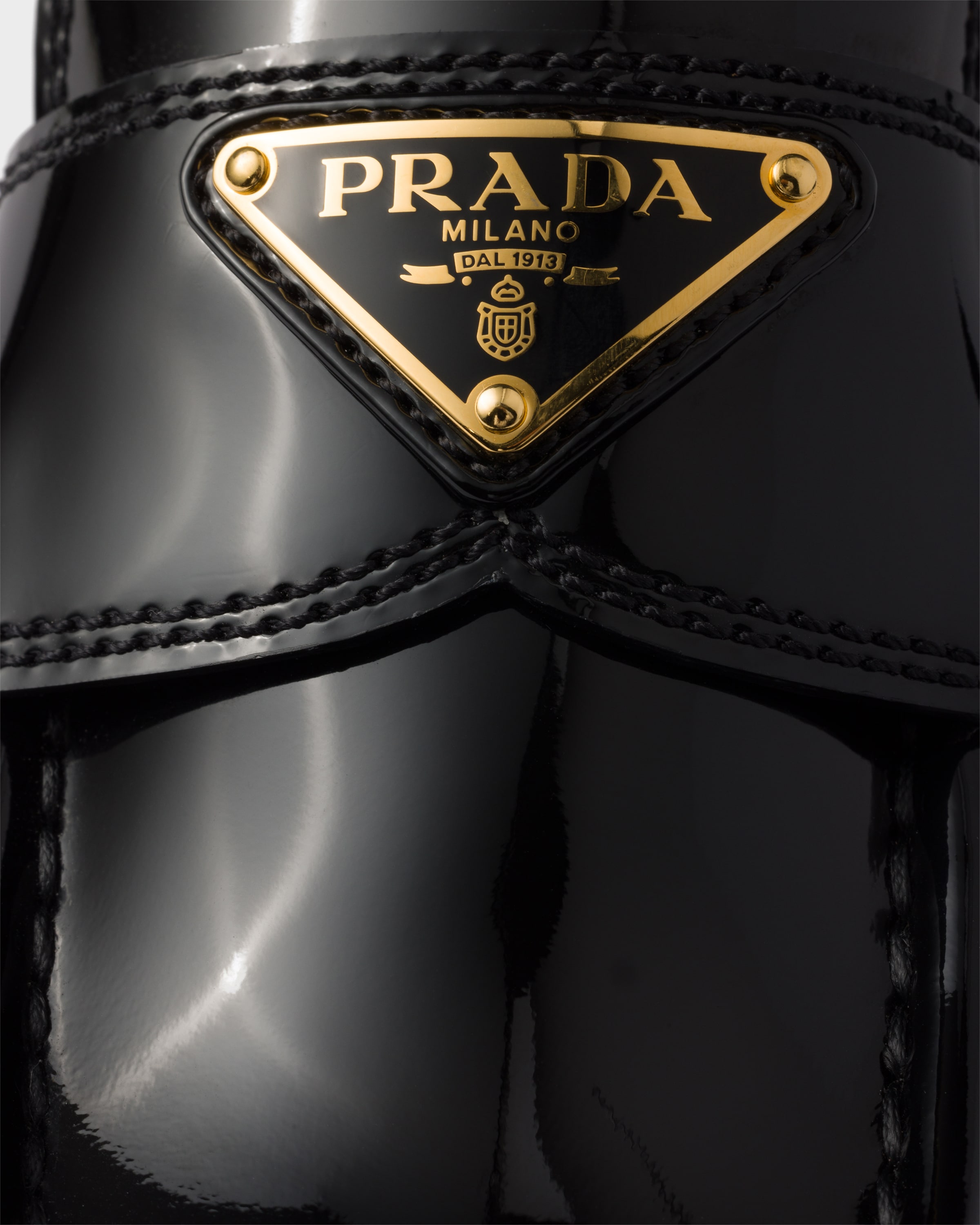 Chocolate patent leather loafers