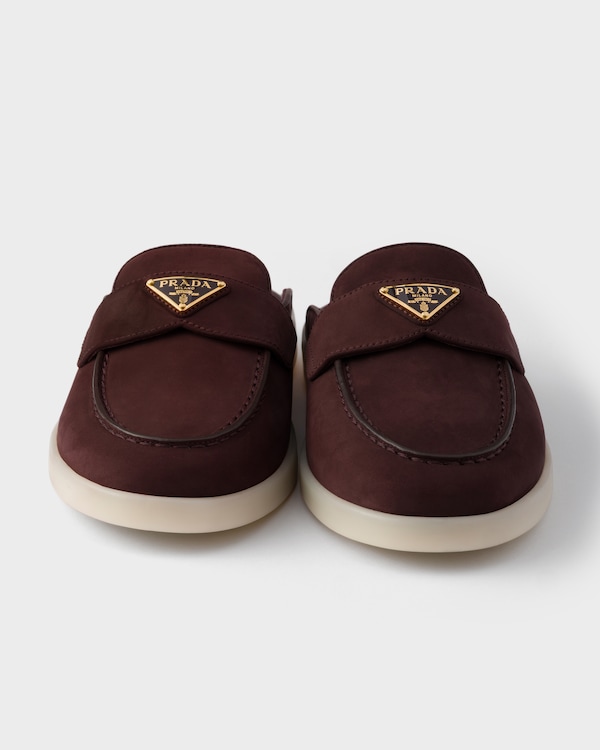 Nubuck mules - Burgundy Nubuck mules - Burgundy