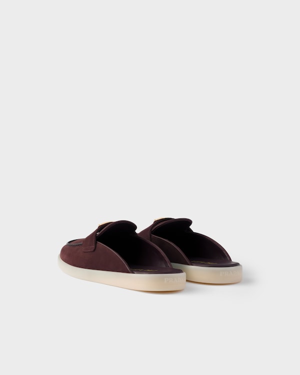Nubuck mules - Burgundy Nubuck mules - Burgundy