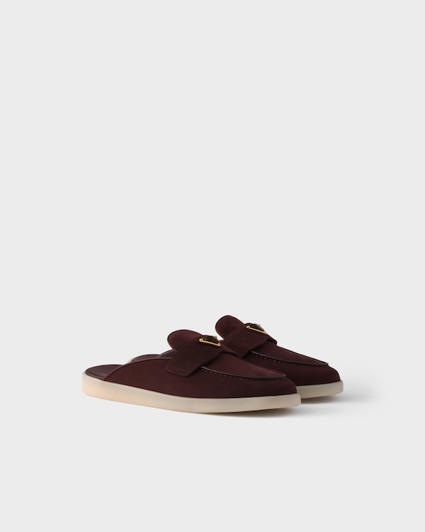 Nubuck mules - Burgundy Nubuck mules - Burgundy