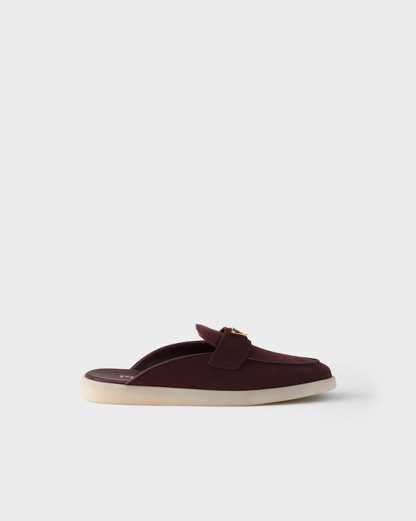 Nubuck mules - Burgundy Nubuck mules - Burgundy