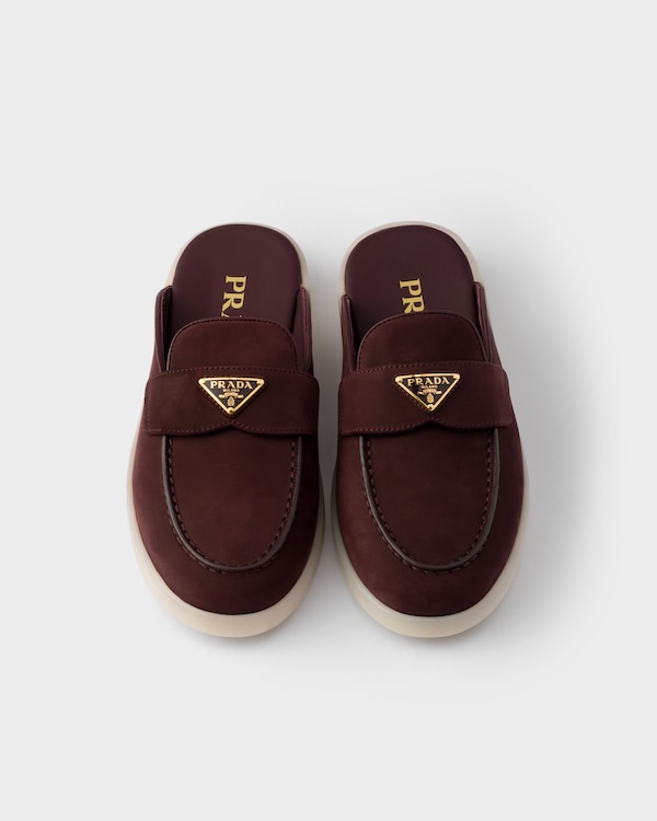Nubuck mules - Burgundy Nubuck mules - Burgundy