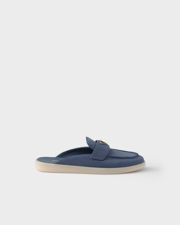 حذاء بكعب من جلد النوبوك - أزرق ملاحي حذاء بكعب من جلد النوبوك - أزرق ملاحي