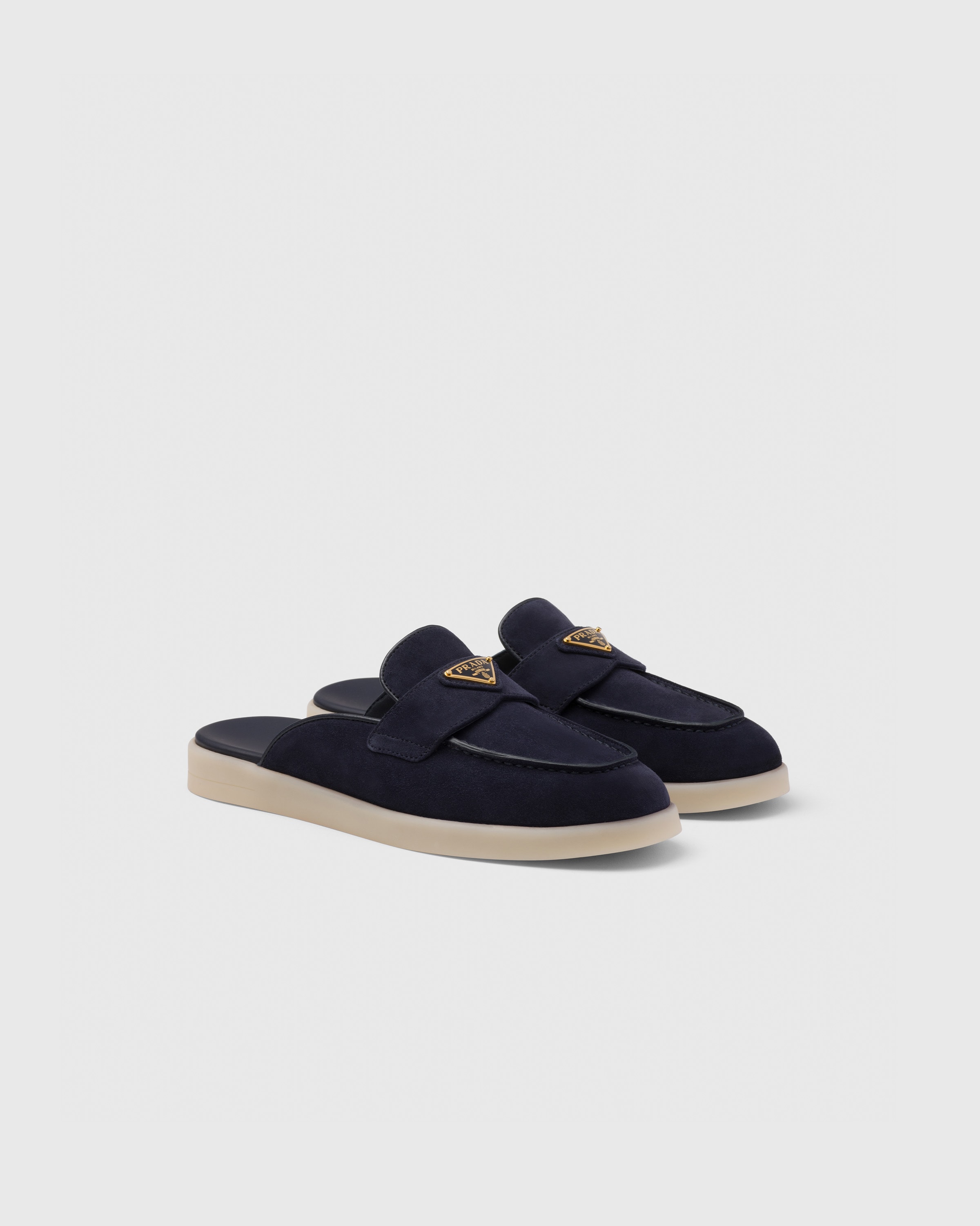 Navy Suede mules | PRADA