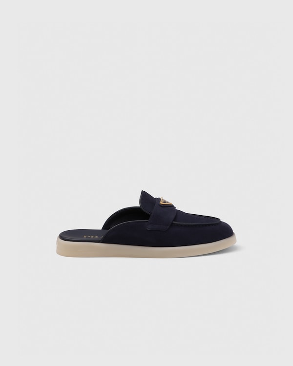 أحذية بكعب من جلد سويدي - أزرق أحذية بكعب من جلد سويدي - أزرق