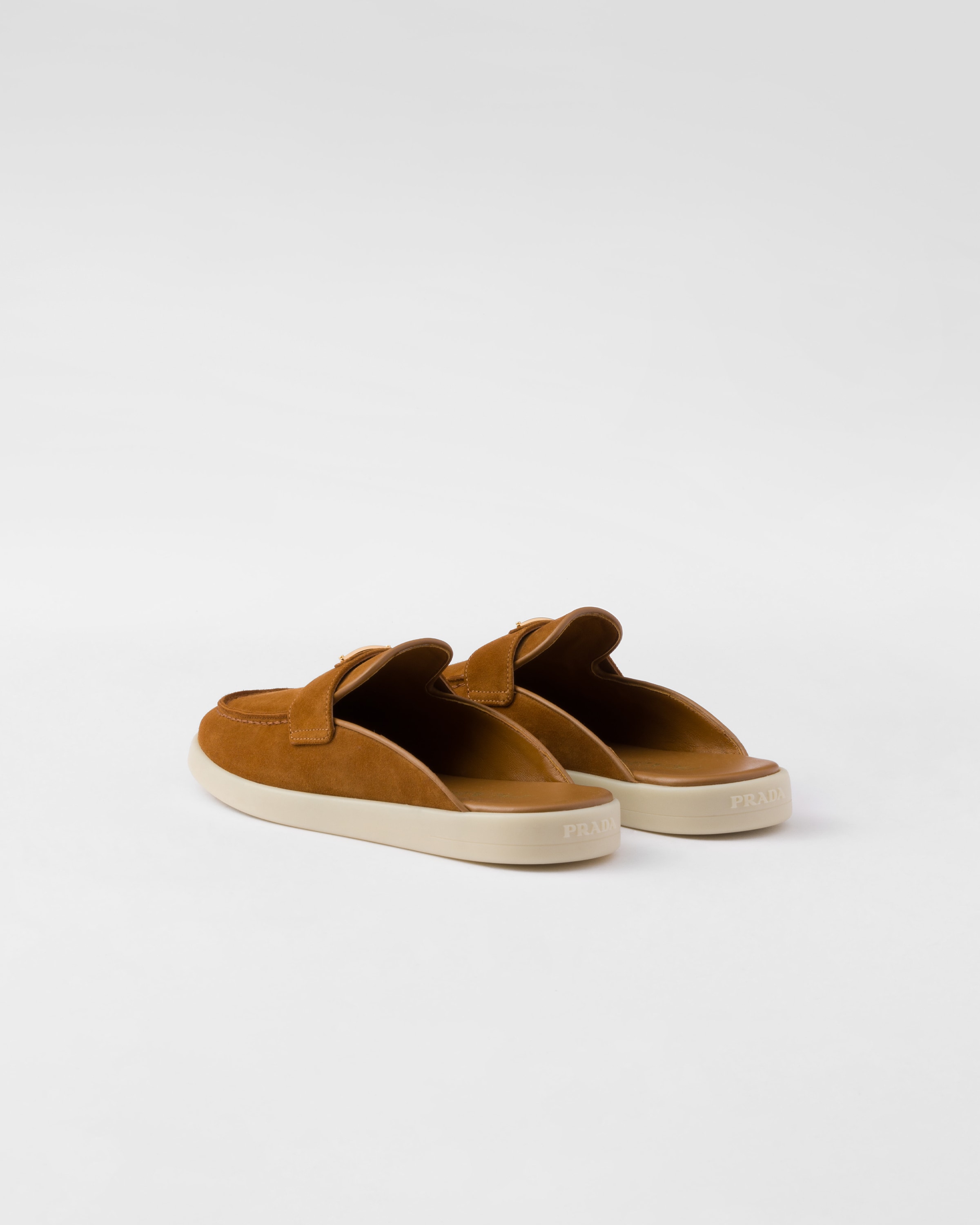 Cognac Suede mules | PRADA