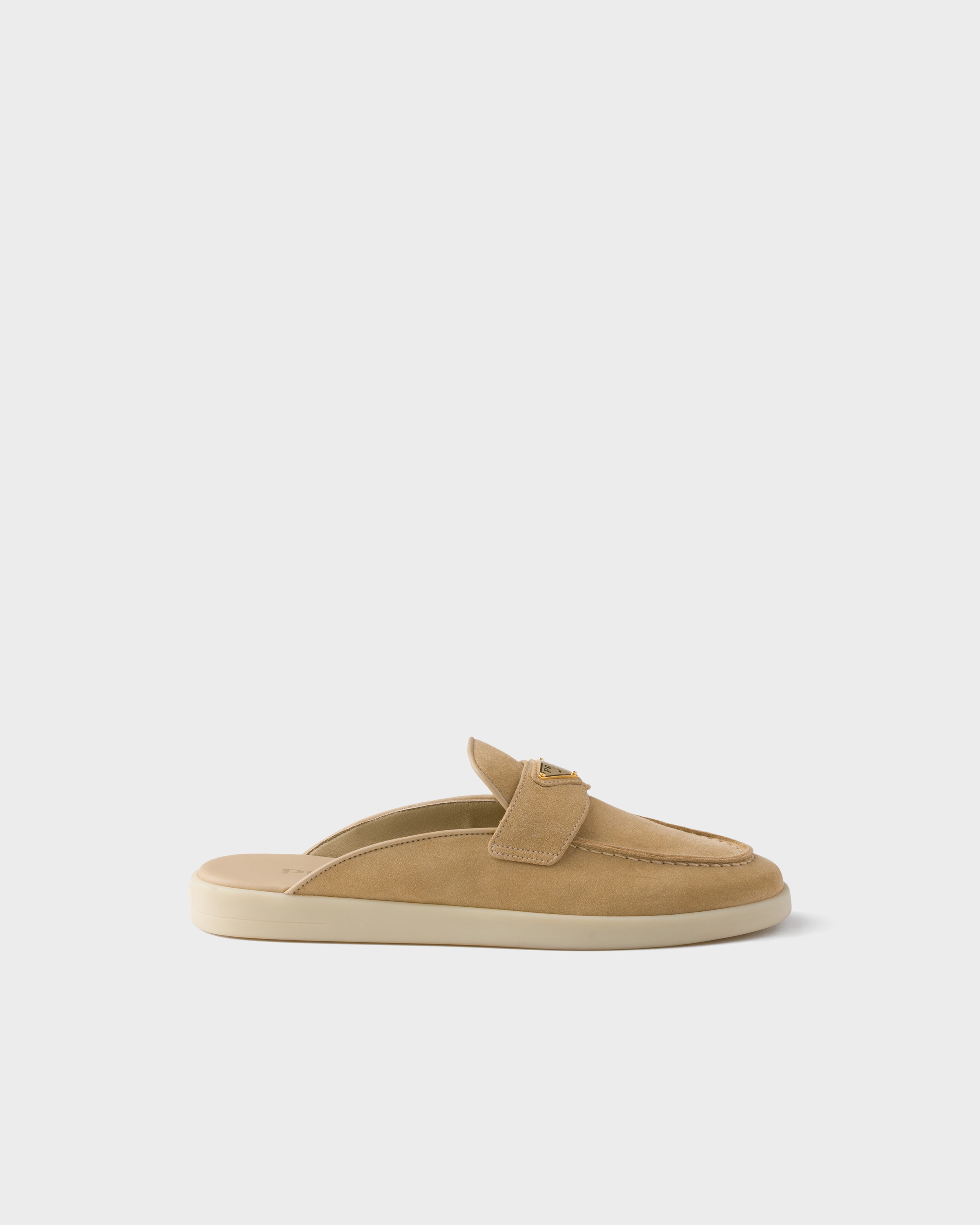 Ecru Suede mules | PRADA - United States
