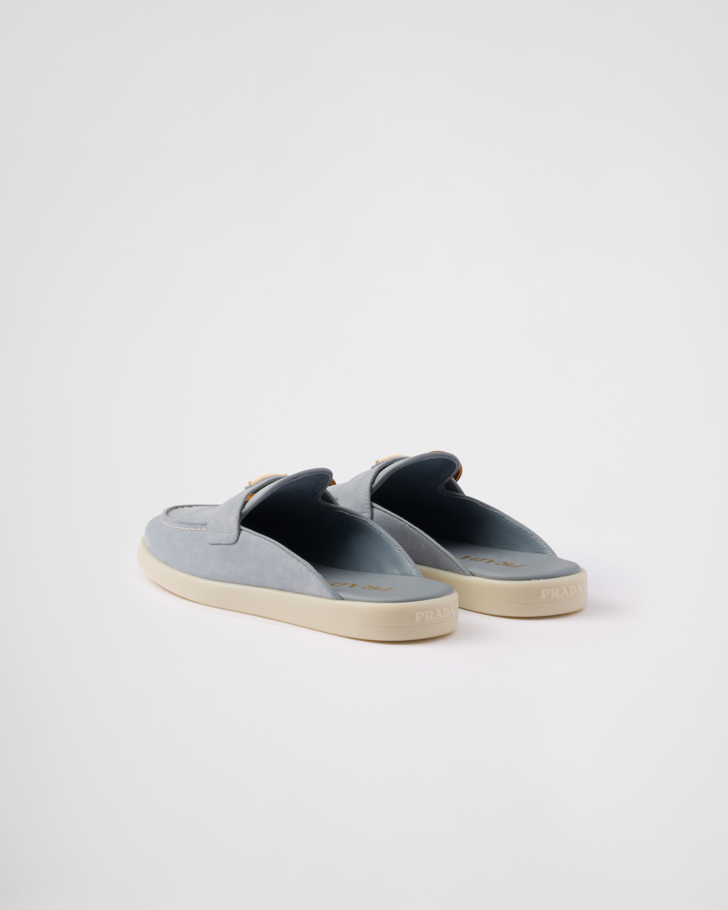 24PF new/PRADA サントロペスエードミュール Mule Blue 24PF new/PRADA サントロペスエードミュール Mule Blue