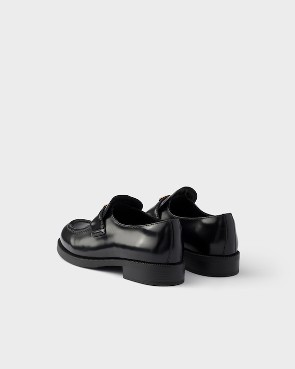 Brushed leather loafers - Black Brushed leather loafers - Black