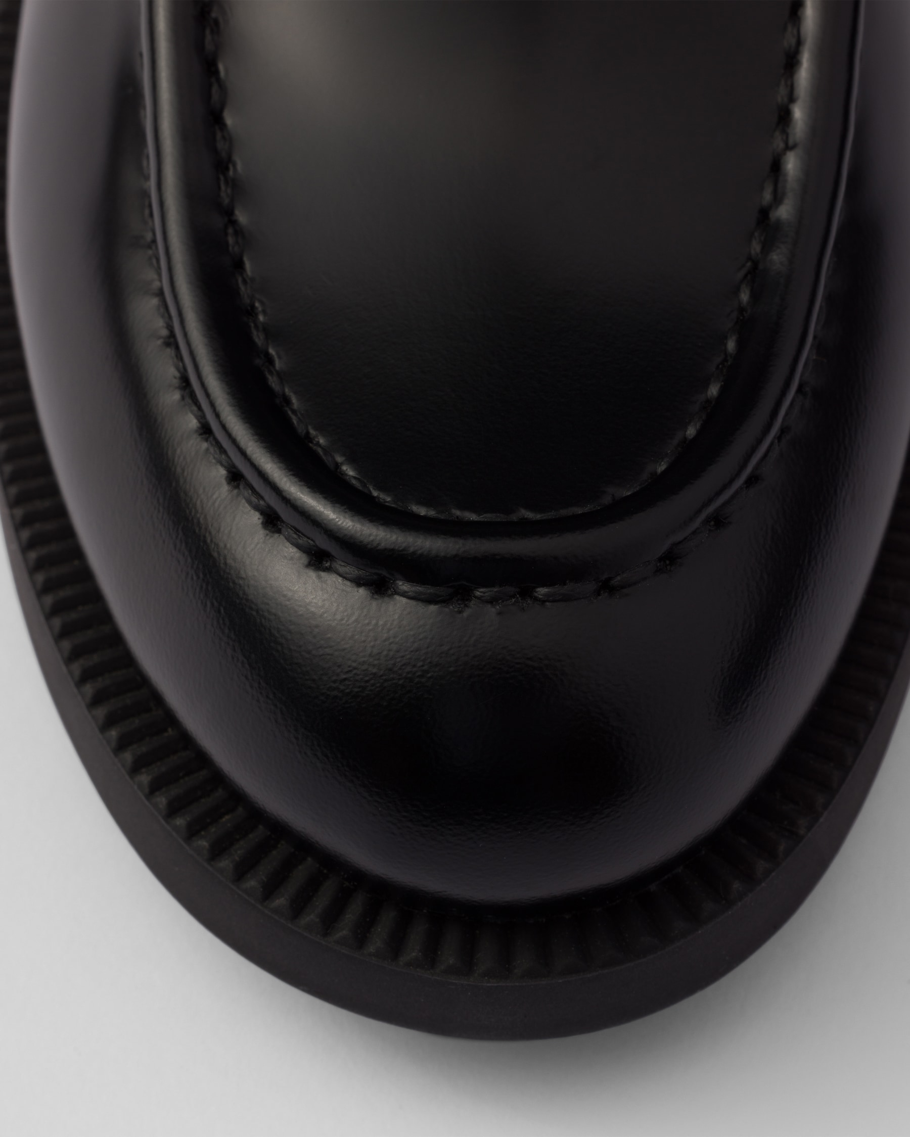 Black Brushed Leather Loafers