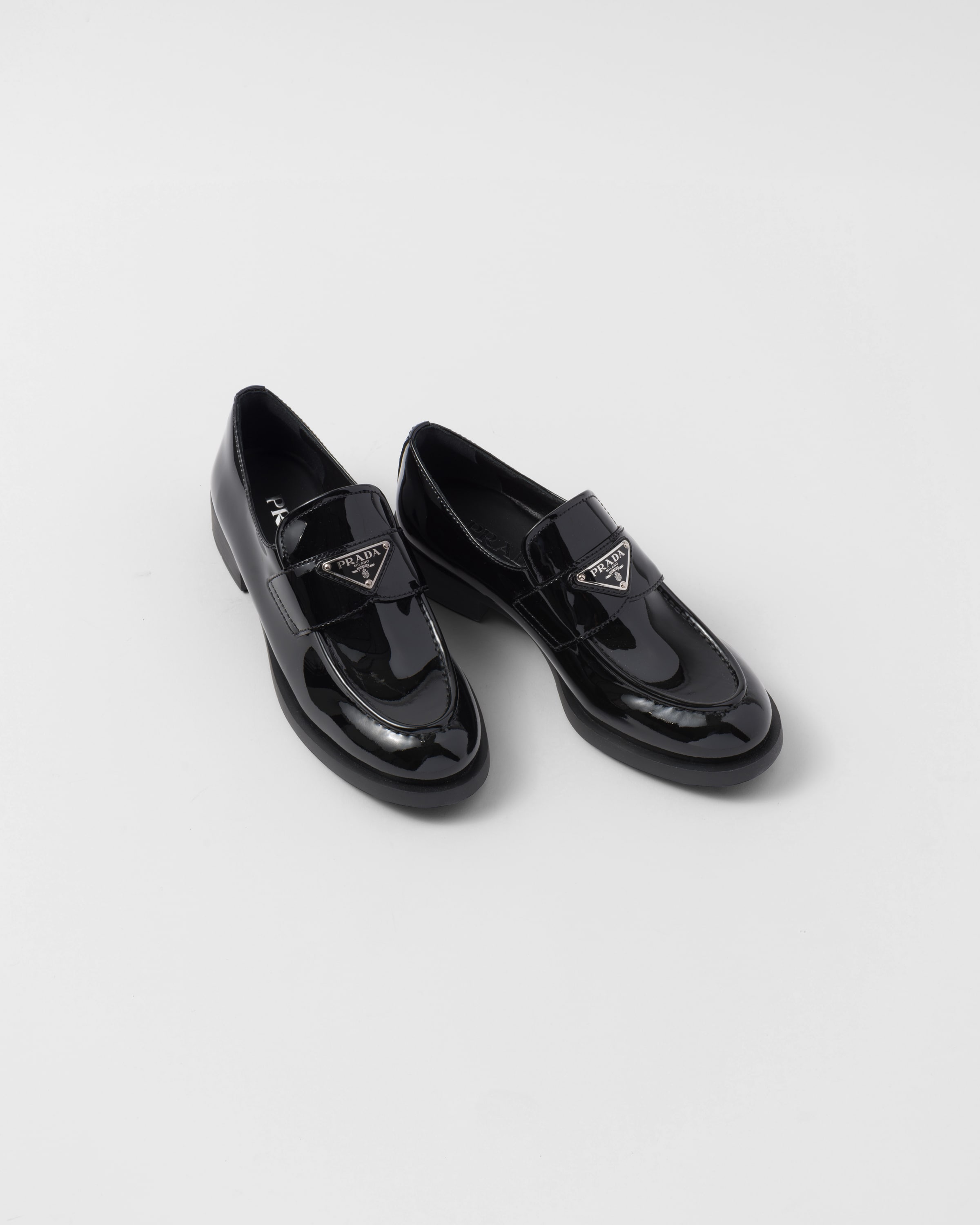 Black Patent Leather Loafers PRADA
