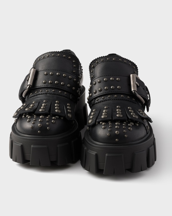 Monolith studded leather loafers - Black Monolith studded leather loafers - Black