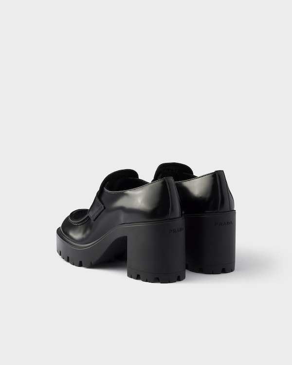 Brushed leather loafers - Black Brushed leather loafers - Black