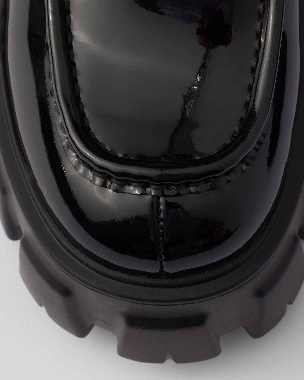 Black Monolith Patent Leather Loafers | PRADA