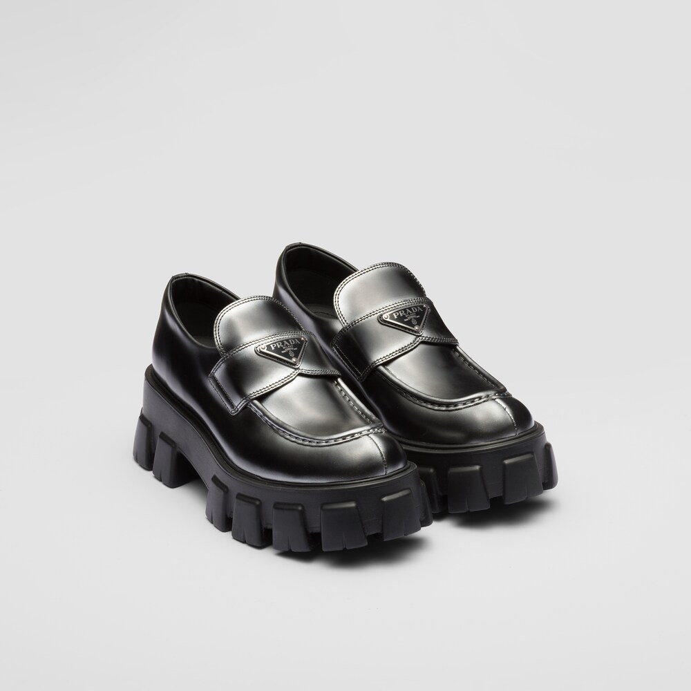 Prada Monolith ombré brushed leather loafers 1