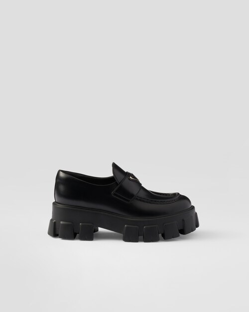Prada Brushed leather Monolith loafers 2