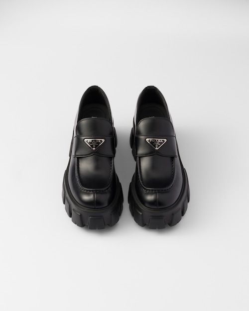 Prada Brushed leather Monolith loafers 3