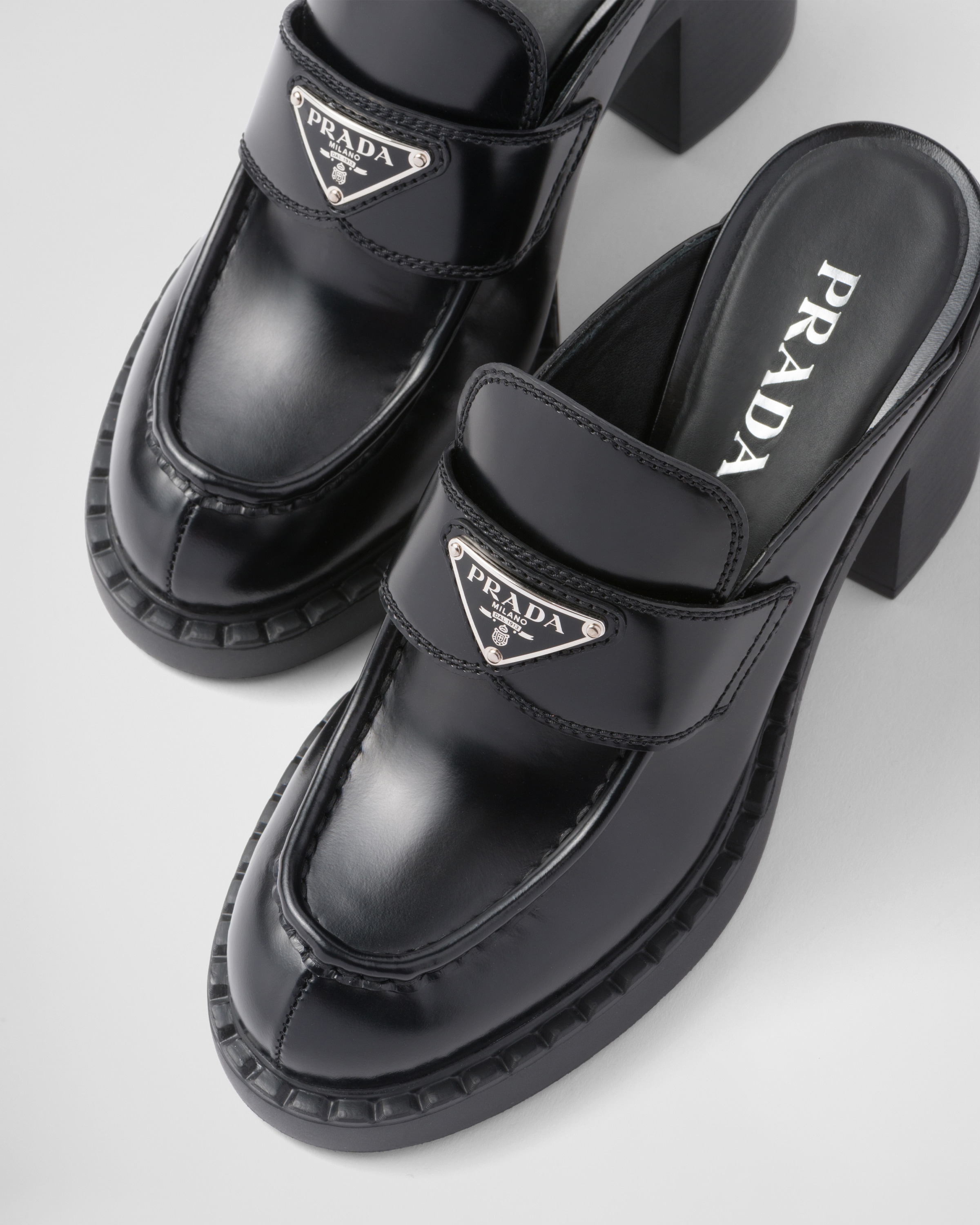 Prada sales mules black