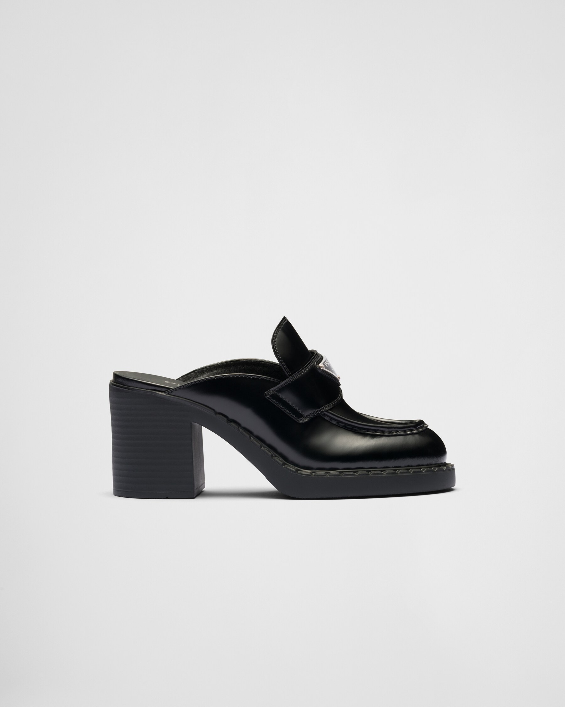 Prada Beige Calf Leather Bos Taurus Mules main image 1