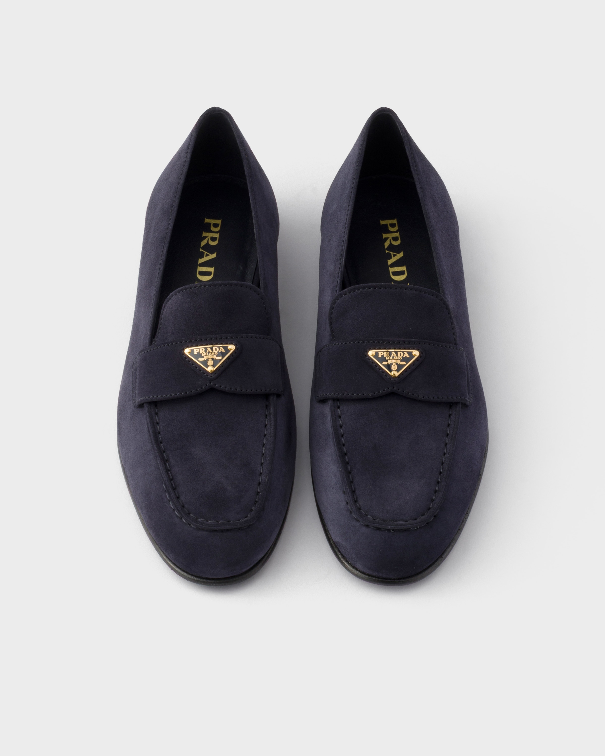 PRADA スエード ローファー ネイビー ネイビー スエード ローファー | PRADA - 日本