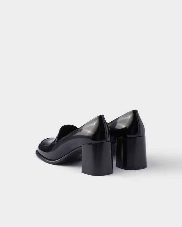 Brushed leather loafers - Black Brushed leather loafers - Black