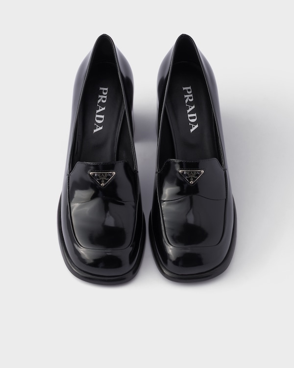 Brushed leather loafers - Black Brushed leather loafers - Black