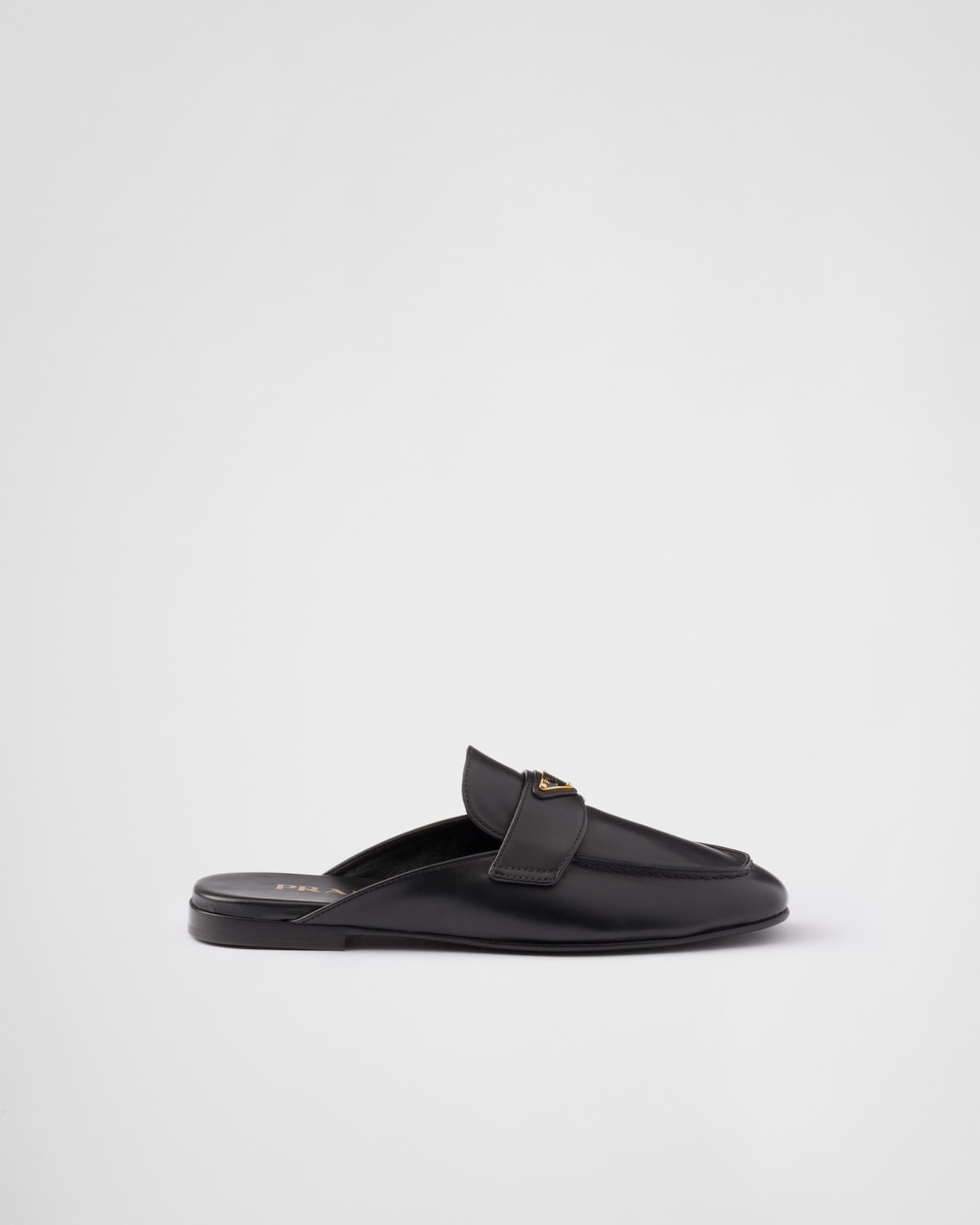 Pra Black Leather Mule 25mm Rubber Sole