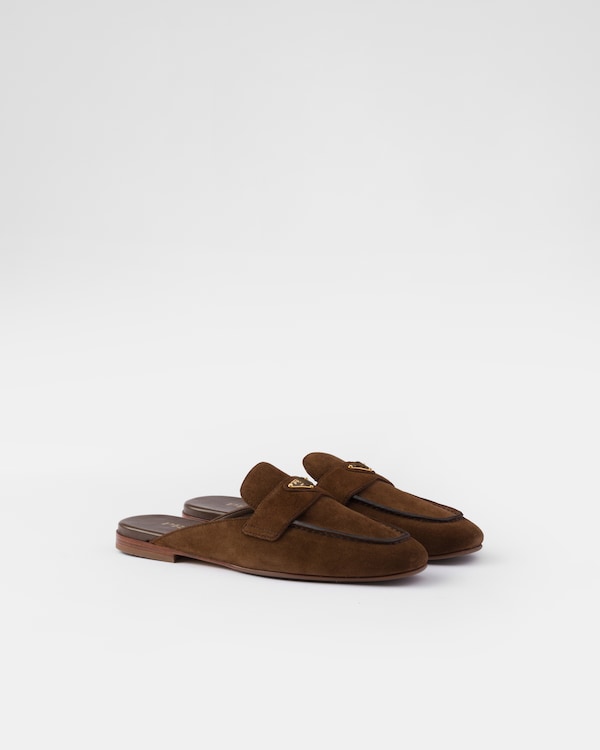 サンダル・ミュール PRADA Dark brown leather Shuffle thong slippers 1Y961N_070_F0002_F_A005_SLS.jpg