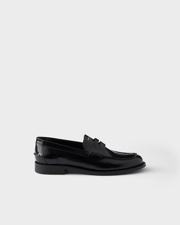 Brushed leather loafers - Black Brushed leather loafers - Black
