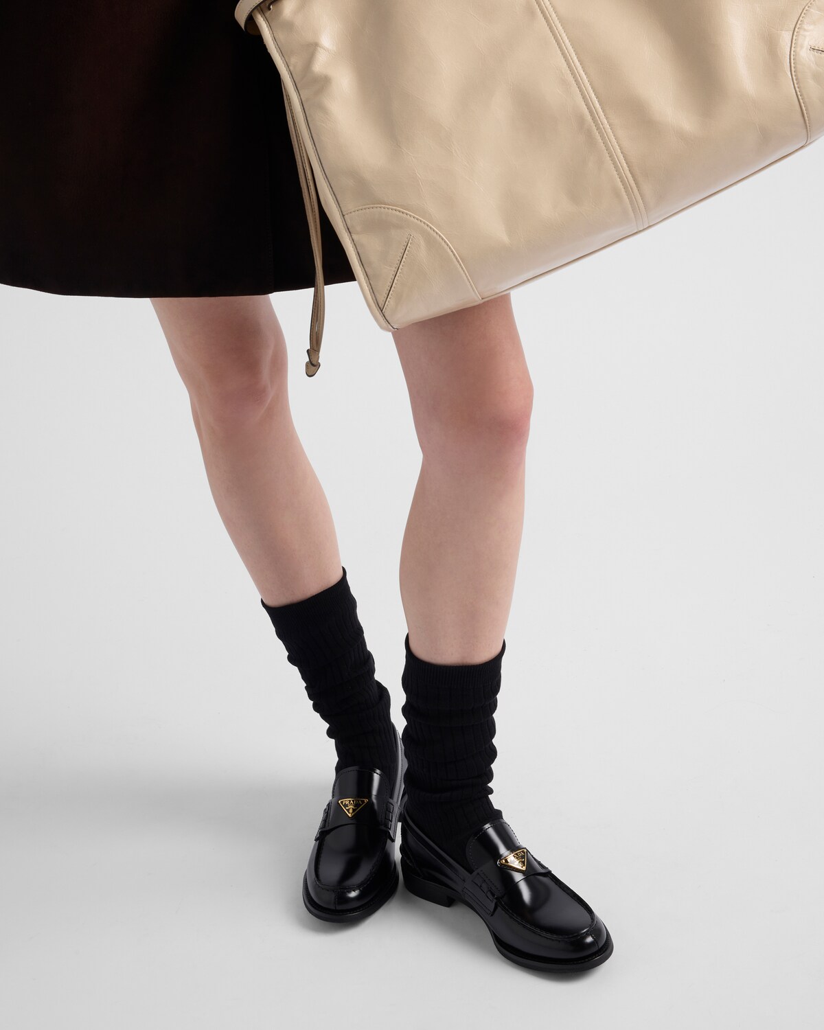 PRA SPORTY STYLE LOAFERS BLACK CALFSKIN