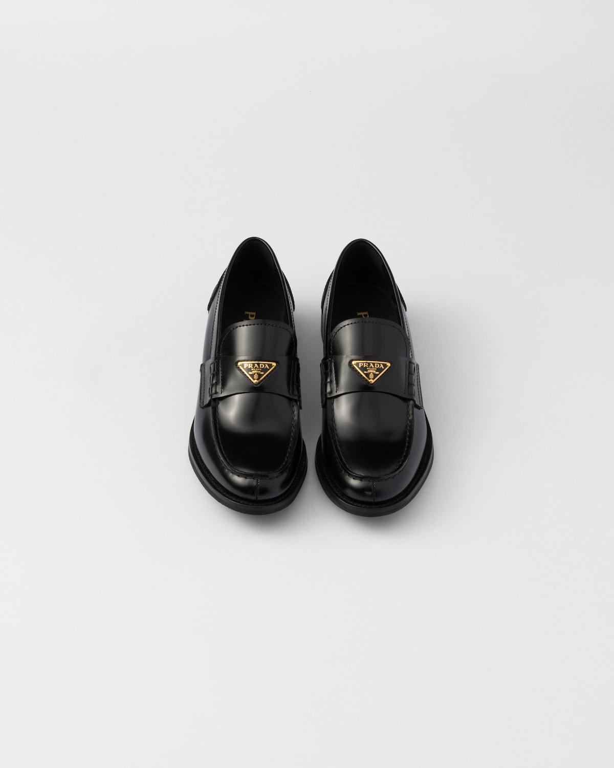 Prada Black Leather Slip-On Loafers main image 0
