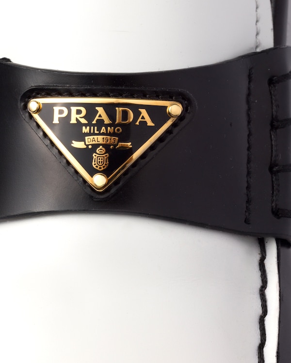 Two-tone brushed leather loafers Two-tone brushed leather loafers