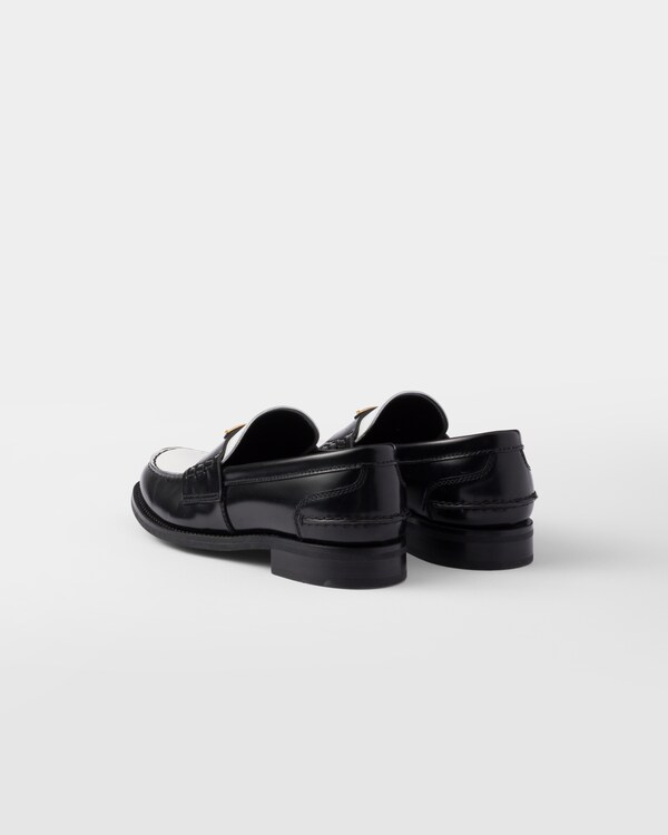 Two-tone brushed leather loafers Two-tone brushed leather loafers