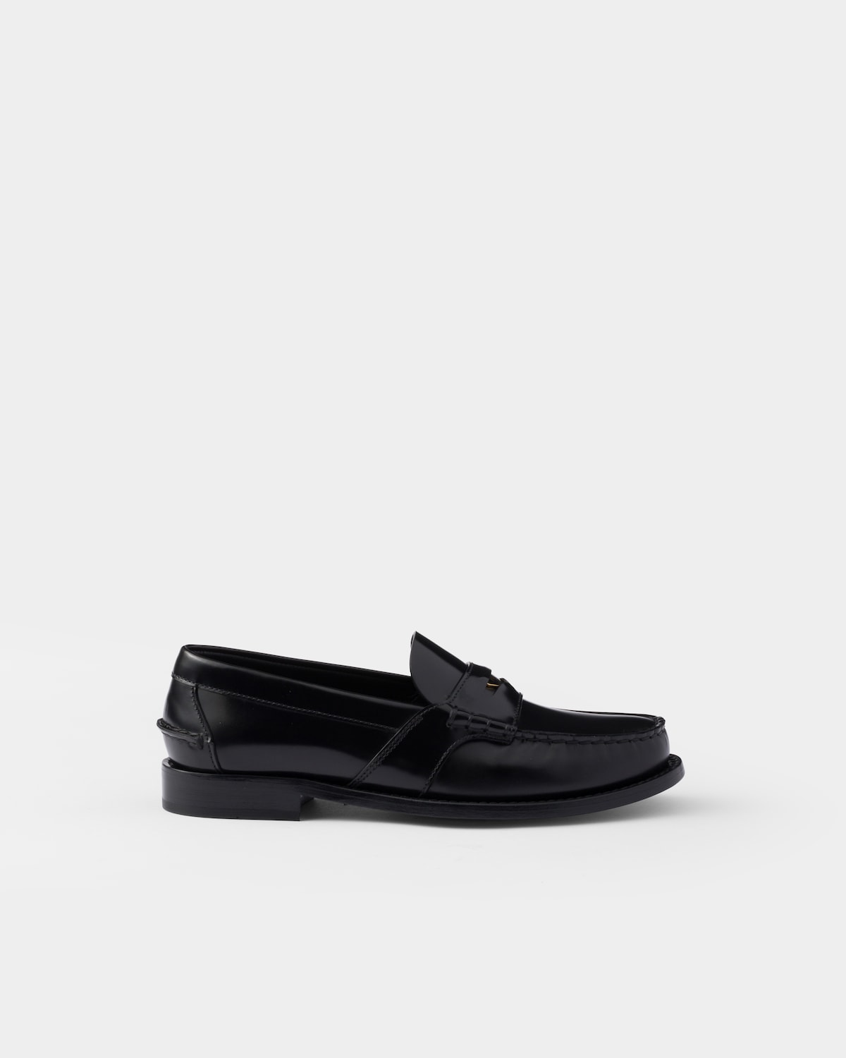 PRADA 26S LOAFERS 20MM IN BURGUNDY RED CALFSKIN
