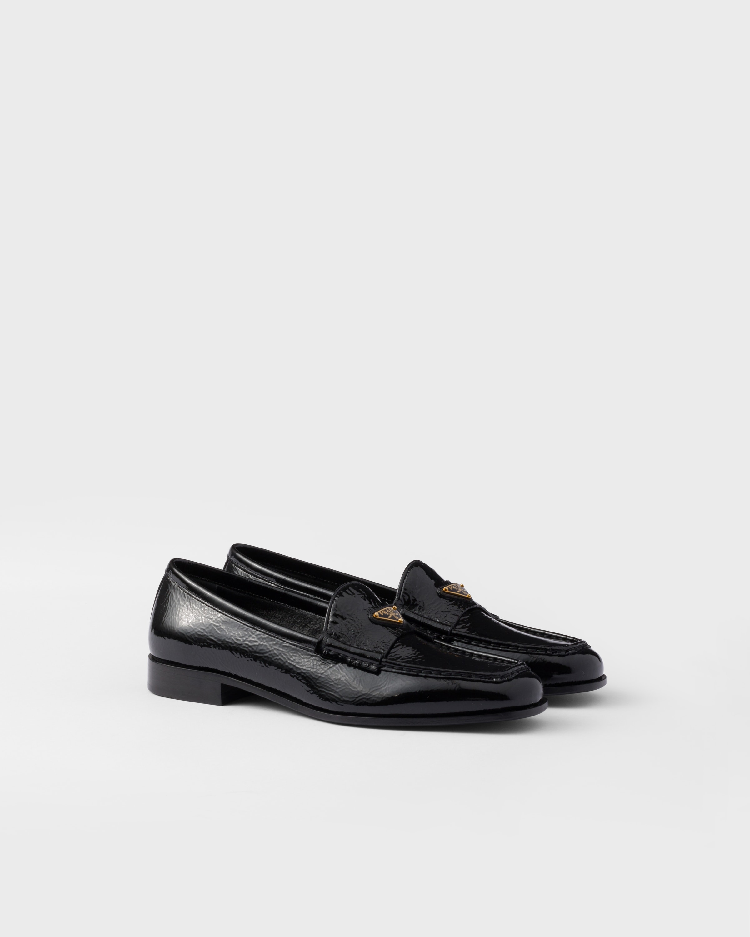 Black Patent Leather Loafers PRADA