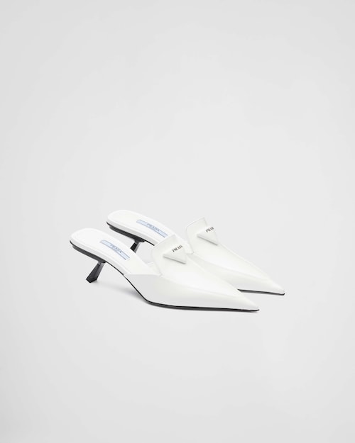 Sabot in pelle spazzolata Bianco | Prada