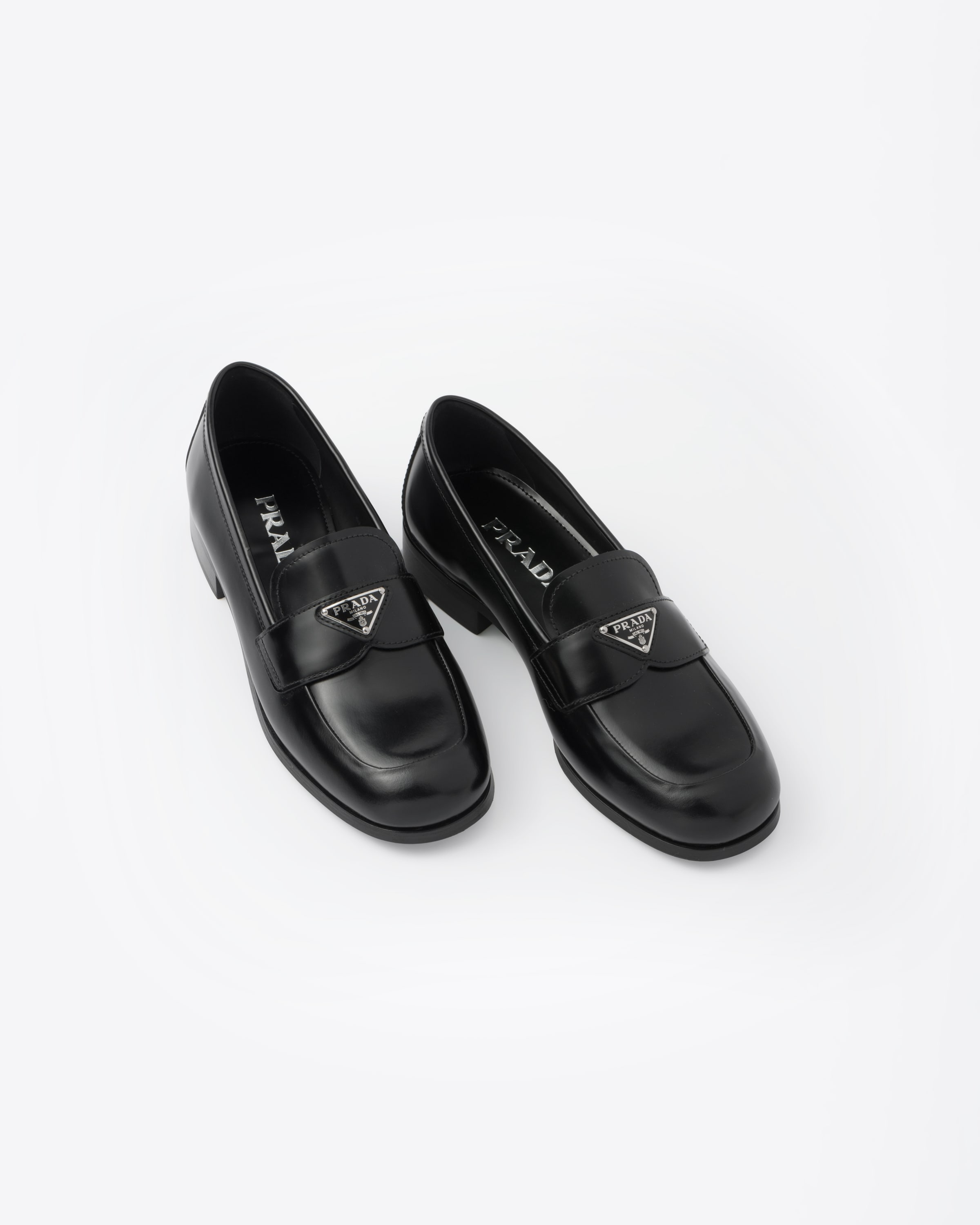 Prada brushed leather loafers 2025