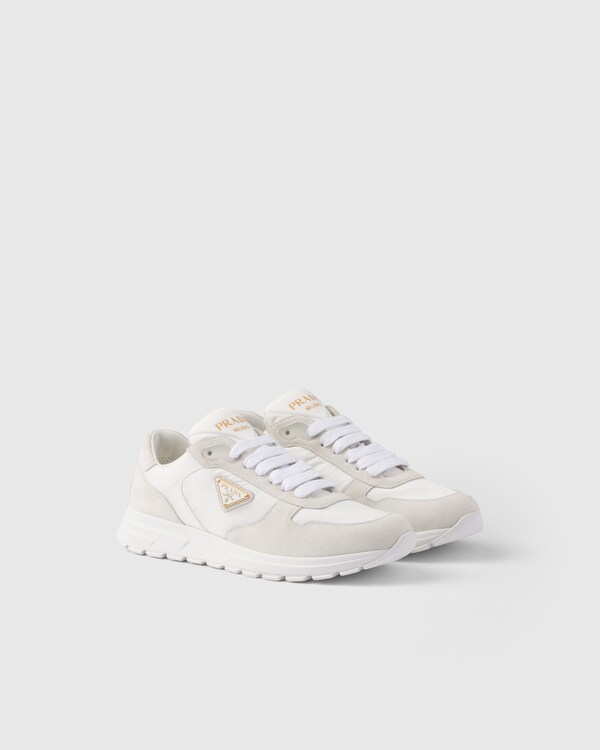 Prax 2.0 Re-Nylon and suede sneakers - White Prax 2.0 Re-Nylon and suede sneakers - White