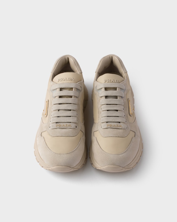 Prax 2.0 Re-Nylon and suede sneakers - Desert Beige Prax 2.0 Re-Nylon and suede sneakers - Desert Beige