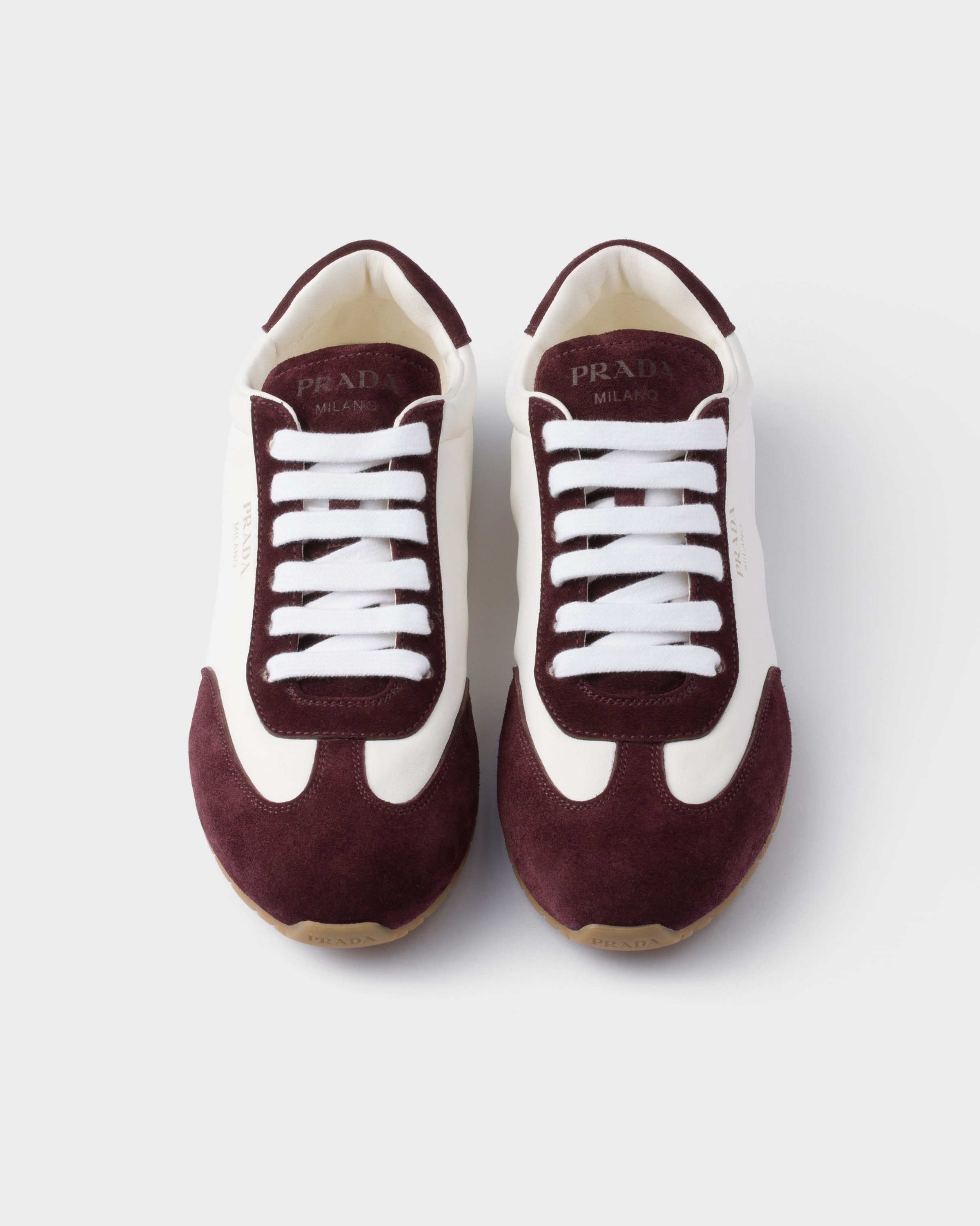 Prada Sneaker Aus Nappa-leder Und Wildleder In Multi