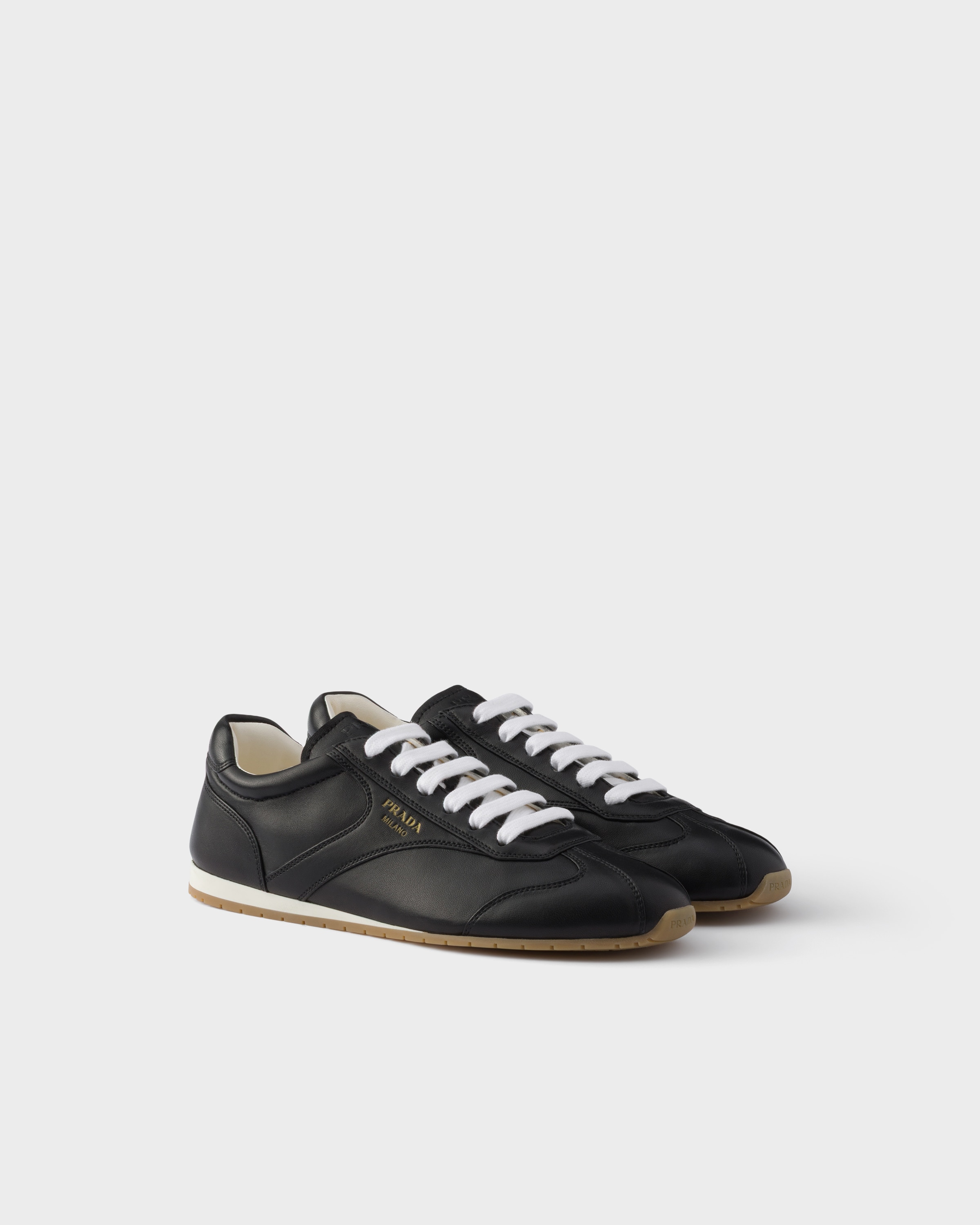 Black Nappa leather sneakers | PRADA - United States