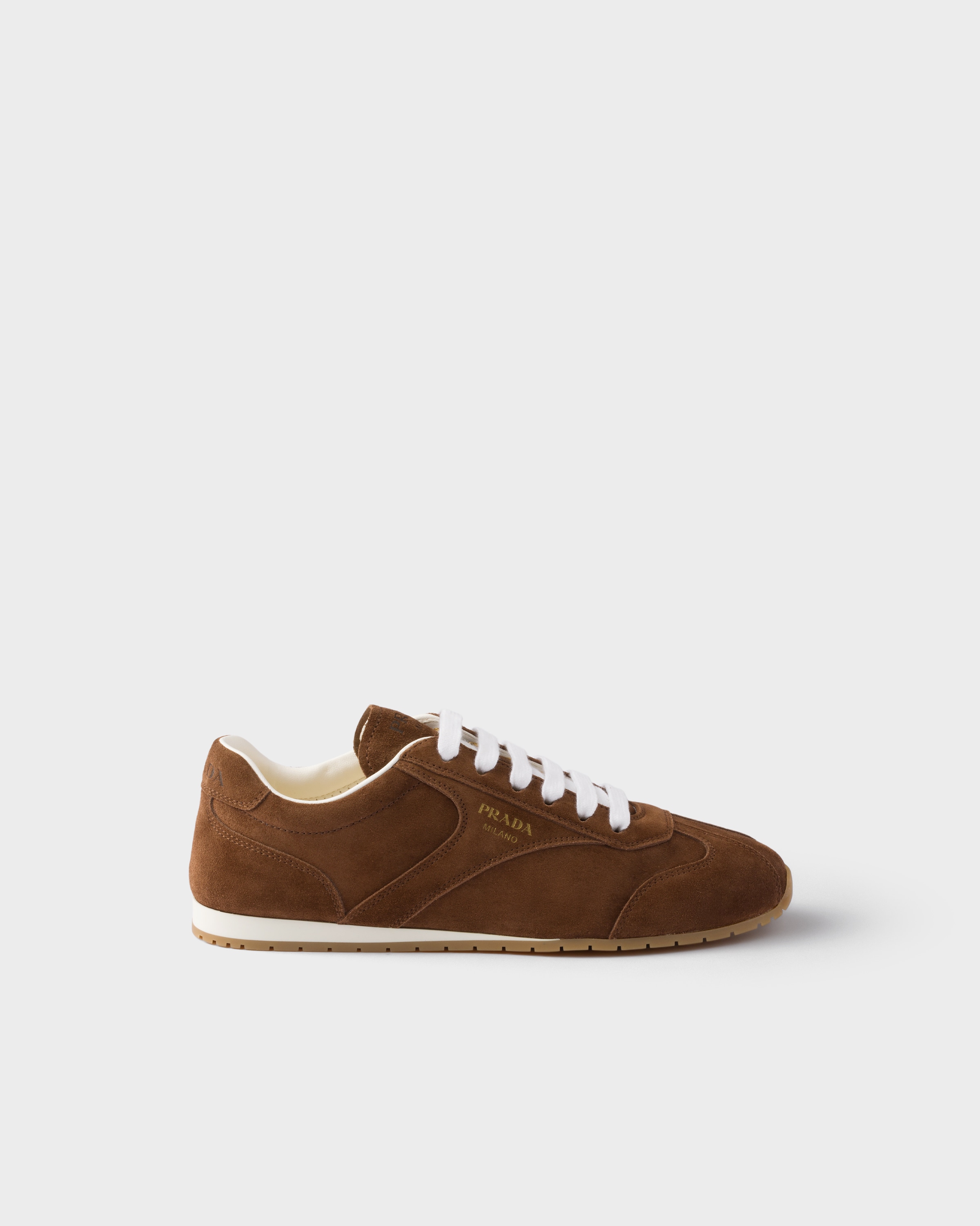 Prada Sneaker Aus Wildleder In Brown