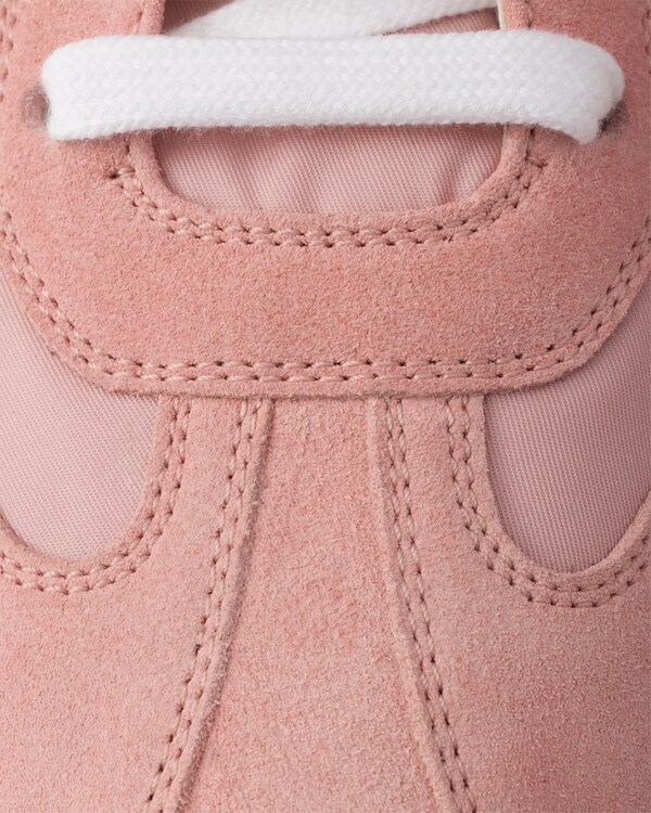 Re-Nylon and suede laced sneakers - Peach Re-Nylon and suede laced sneakers - Peach